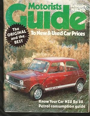 Motorists Guide to New and Used Cars Prices. February 1975