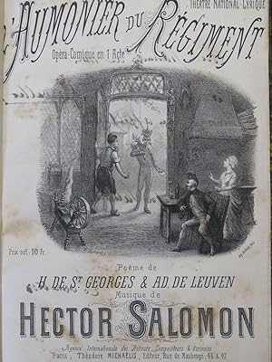 SALOMON Hector L'Aumonier du Régiment Opéra Dédicace Chant Piano 1877