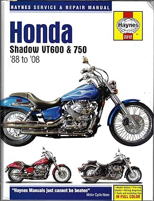 Honda Shadow VT600 & 750: '88 to '08 (Haynes Service & Repair Manual)(english)