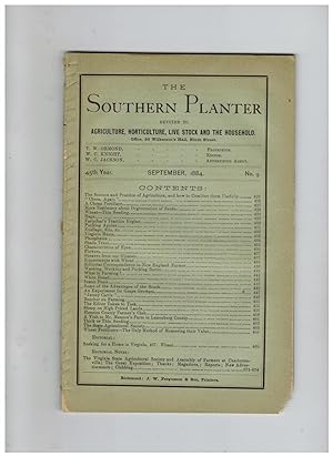 THE SOUTHERN PLANTER, DEVOTED TO AGRICULTURE, HORTICULTURE, LIVE STOCK AND THE HOUSEHOLD. Septemb...