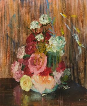 Constance Nash (1921-2015) - Large 20th Century Oil, Still Life of Roses