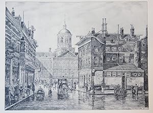 Lithography: "Verdwijnend Amsterdam - De Vijgendam".