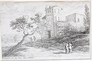 Antique print, etching | The bent tree, published ca. 1640, 1 p.