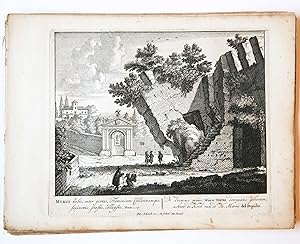 [Antique print, etching/ets] MURUS urbis, inter portas. Views of Rome [Set title] (Gezicht op Rom...