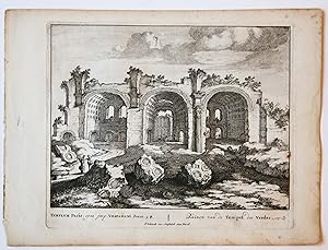 [Antique print, etching/ets, Rome] TEMPLUM PACIS. Views of Rome [Set title] (Gezicht op Rome: Rui...