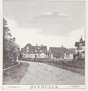Wood engraving/Houtgravure of Overveen. From the book: Eenentwintig houtgravures van Haarlem en o...