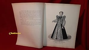 1 Planche illustrée : Catherine de Médicis ( 1519-1589 ) Femme de Henri II --------- [ extraite d...