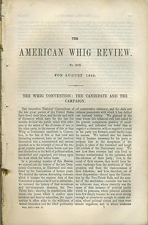 Australian Gold Discovery recorded in Whig Review, August 1852, disbound monthly issue