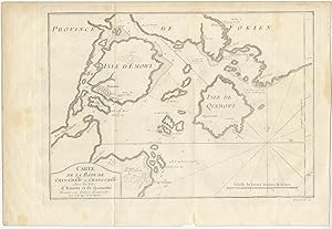 Antique Map of the estuary of the Chiu-lung River (China) by Bellin (c.1750)