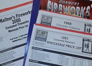 Kellner's Fireworks Consumer Fireworks Wholesale Price Lists for 1998, 1998, and 2000