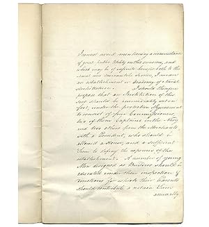 Manuscript Prospectus for the Establishment of an Academy of Naval Architecture.