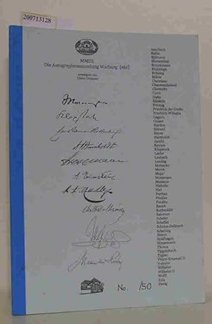 MMIII Die Autographensammlung Warburg ( exc ) ersteigert von Claus Grossner - Nr. 50