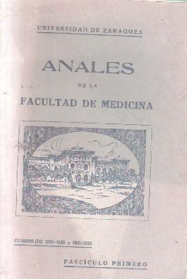 ANALES DE LA FACULTAD DE MEDICINA.