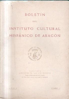 BOLETIN INSTITUTO CULTURAL HISPANICO DE ARAGON. AÑO I Nº 1
