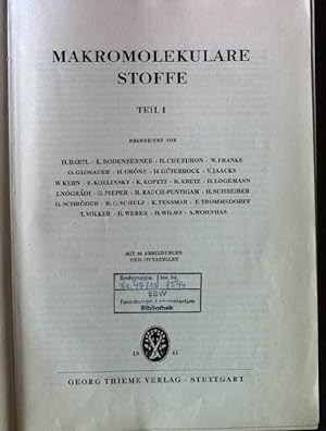 Makromolekulare Stoffe, Teil 1 Methoden der Organischen Chemie, Band XIV/1