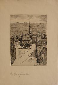 Stadtansichtung in Leipzig.