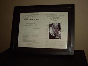 Myrna Loy Signed Program New York 1973