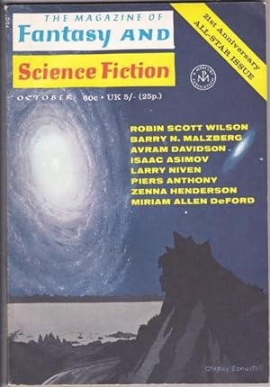 The Magazine of Fantasy and Science Fiction October 1970 - Wood You?, Bird in the Hand, Through a...