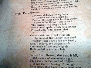 Tamerlane and Al Aaraaf, as printed in The Yankee; and Boston Literary Gazette for 1829