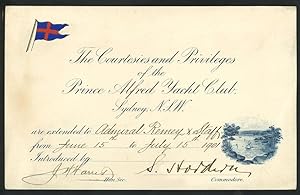 The Courtesies and Privileges of the Prince Alfred Yacht Club Sydney, N.S.W.