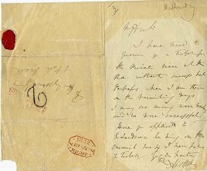 Letter handwritten and signed by Abraham Cooper, R.A. (1787-1868).