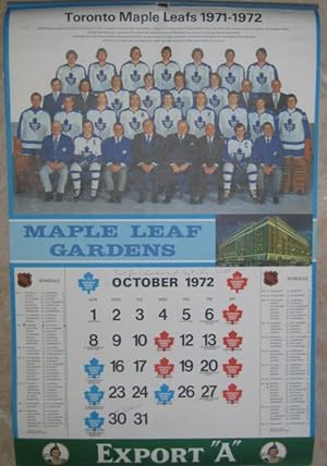 Toronto Maple Leafs 1971 / 1972 ( Calendar 1972 - 1973 ) (Export "A")