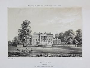 Fine Original Antique Lithograph print By William Gauci of Tabley Hall in Cheshire, the Seat of T...