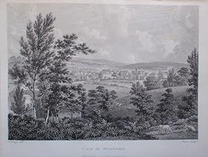 Original Antique Engraved print Illustrating a View of Stockport. Published and Dated 1795.