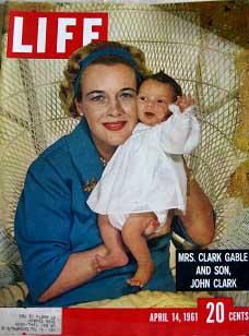 Life Magazine April 14, 1961 -- Cover: Mrs. Clark Gable and Son, John Clark