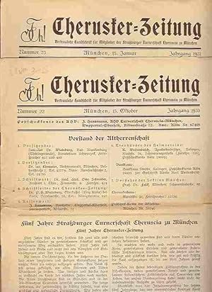 Cherusker-Zeitung. (Zwei verschiedene Nummern). Vertrauliche Handschrift für Mitglieder der Straß...