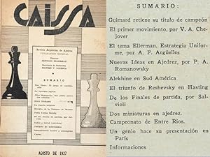 CAISSA. Revista Argentina de Ajedrez. Agosto 1937, Año I, No. 7
