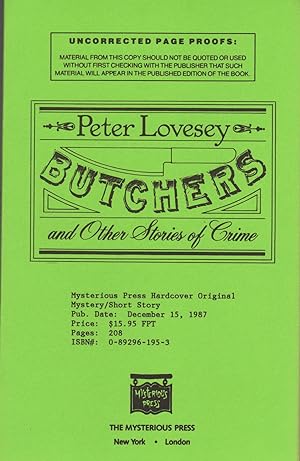 BUTCHERS and Other Stories of Crime