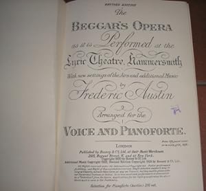 The Beggar's Opera (Gay's The Beggar's Opera 1728) as it is Performed at the Lyric Theatre, Hamme...
