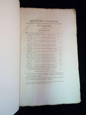 Description de l'Egypte. Antiquités. Description de Thèbes. Deuxième livraison