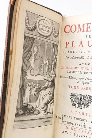 Comédies de Plaute, traduites en françois par mademoiselle Le Fevre.
