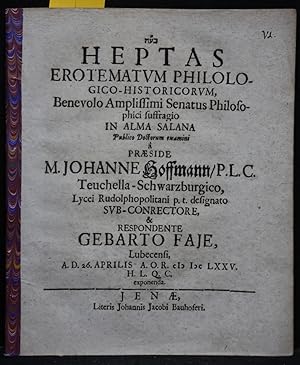 Heptas erotematum philologico-historicorum.