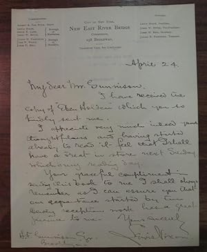 Autographed Letter Signed on rare letterhead