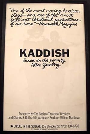 "Circle-in-the-Square" Poster for the Theatrical Production of Kaddish