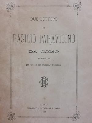 Due lettere di Basilio Parravicino da Como [.].