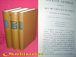 JOURNAL GÉNÉRAL DANNONCES DES UVRES DE MUSIQUE, GRAVURES LITHOGRAPHIES, publié en France et à l...