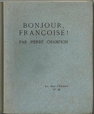 Bonjour, Françoise !