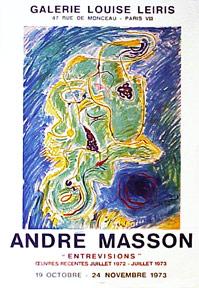 André Masson: Entrevisions, ?uvres recentes. Juillet 1972-juillet 1973. Gravures.
