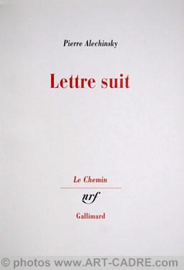 ALECHINSKY Pierre - Lettre suit - "Le Chemin" - nrf