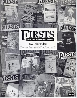FIRSTS: Five Year Index, Volumes One through Five (1991 - 1995) and Volumes Six through Ten (1996...