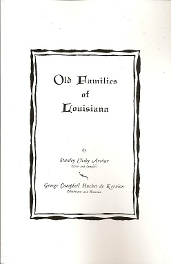 Old Families of Louisiana