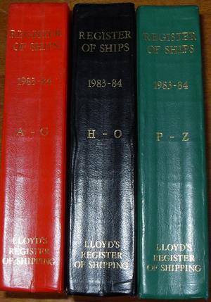 Lloyd's Register of Ships (Three Volumes)