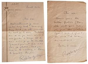 2 Manuscript Letters sent to the poet and photographer Lütfi Özkök.