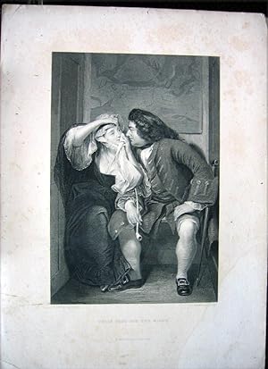 Uncle Toby and the Widow (b&w engraving)