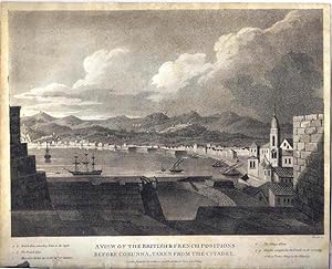 A View of the British & French Positions Before Corunna (An Engraving)