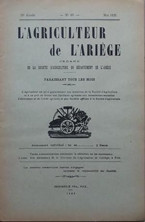 l'Agriculteur de l'Ariège organe de la Société d'Agriculture du Département de l'Ariège N°69